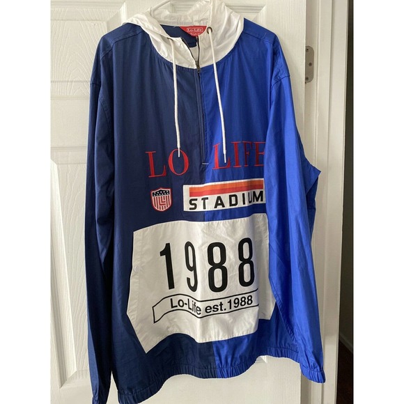 ジャケット・アウター LO LIFE STADIUM JACKET 1988 RARE VINTAGE LO-LIFE Polo Ralph Lauren Pullover Jacket 1988
